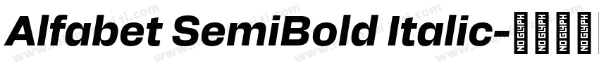 Alfabet SemiBold Italic字体转换